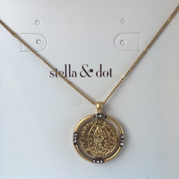 Stella Dot Julia Coin Pendant Necklace 